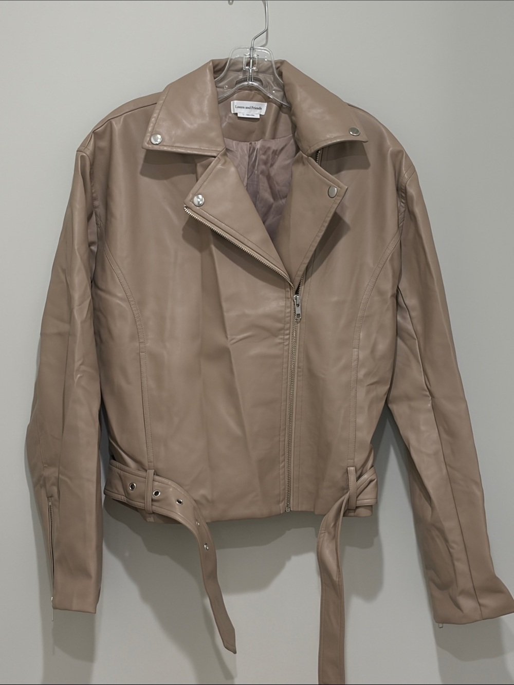 Lovers & Friends Daxton Faux Leather Jacket - Taupe